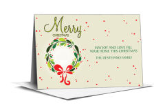 Christmas Fun Holiday Dotted Wreath Cards 7.875